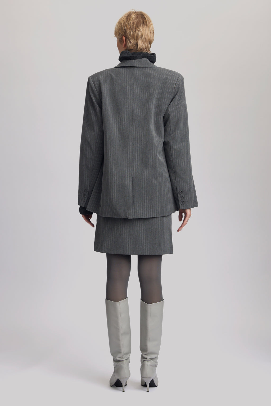 Joellegz Mel. Pinstripe Mw Skirt