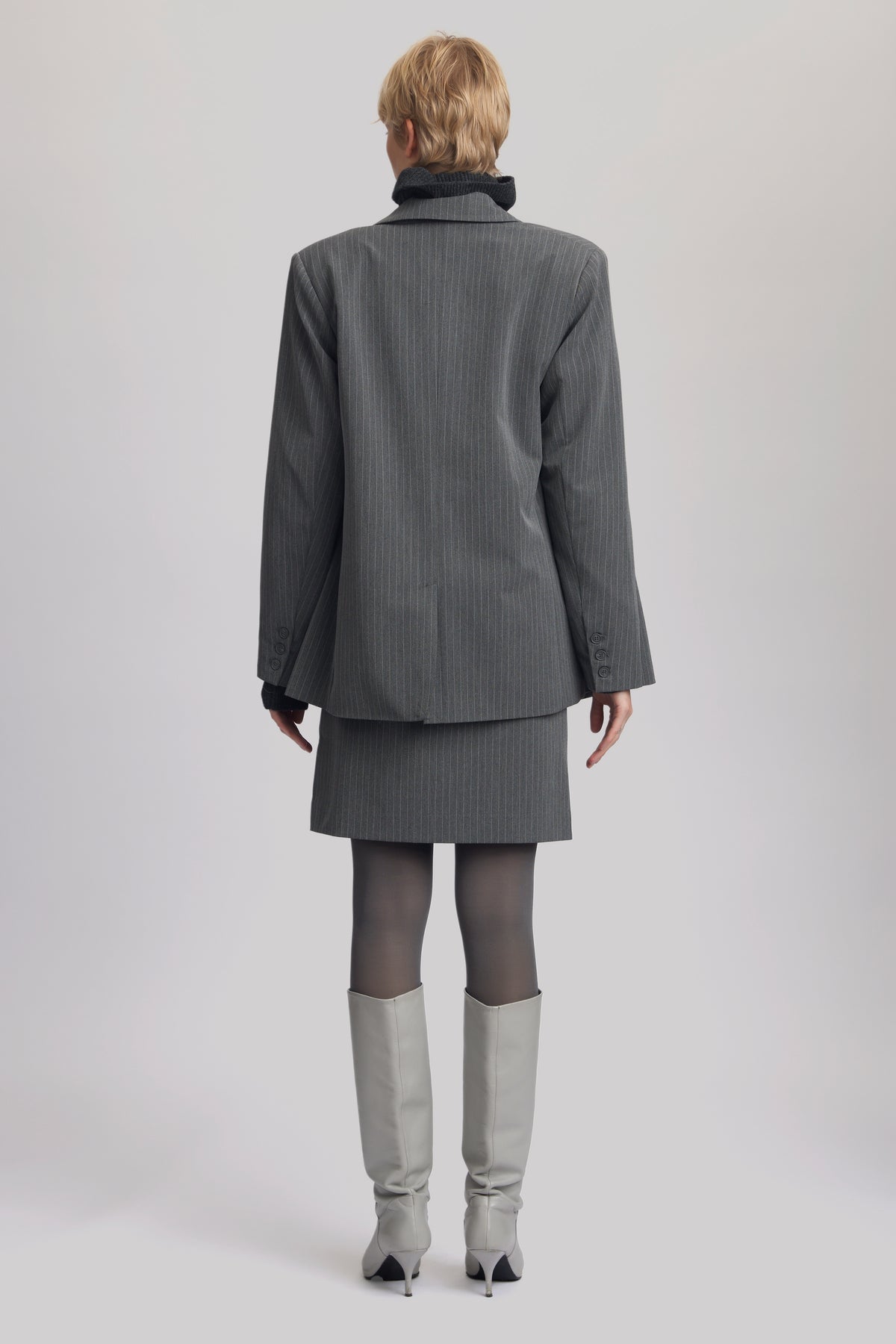 Joellegz Mel. Pinstripe Mw Skirt