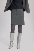 Joellegz Mel. Pinstripe Mw Skirt