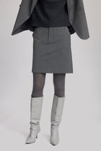 Joellegz Mel. Pinstripe Mw Skirt
