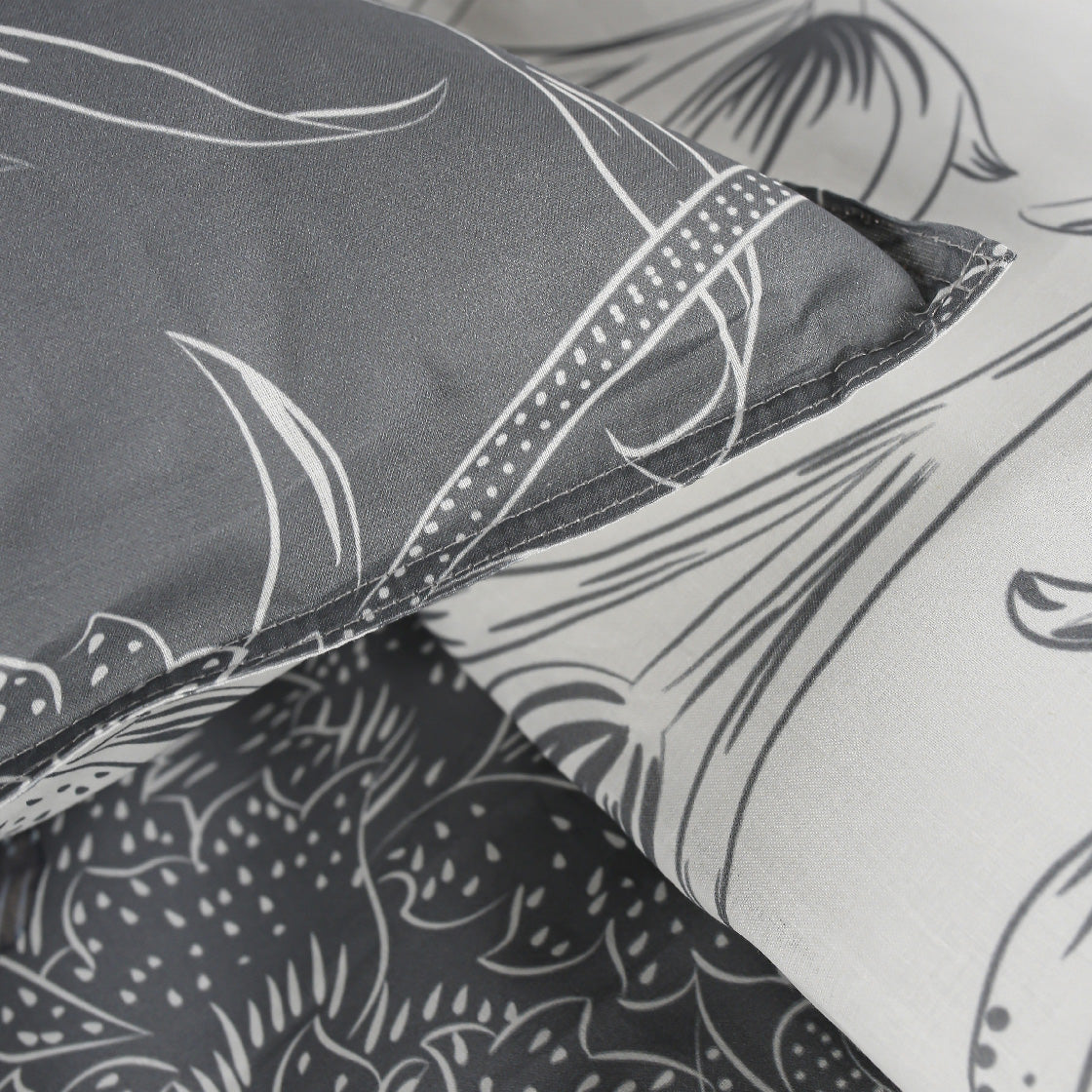 Sunshine - Parure De Lit Motif 7.45 - Gris
