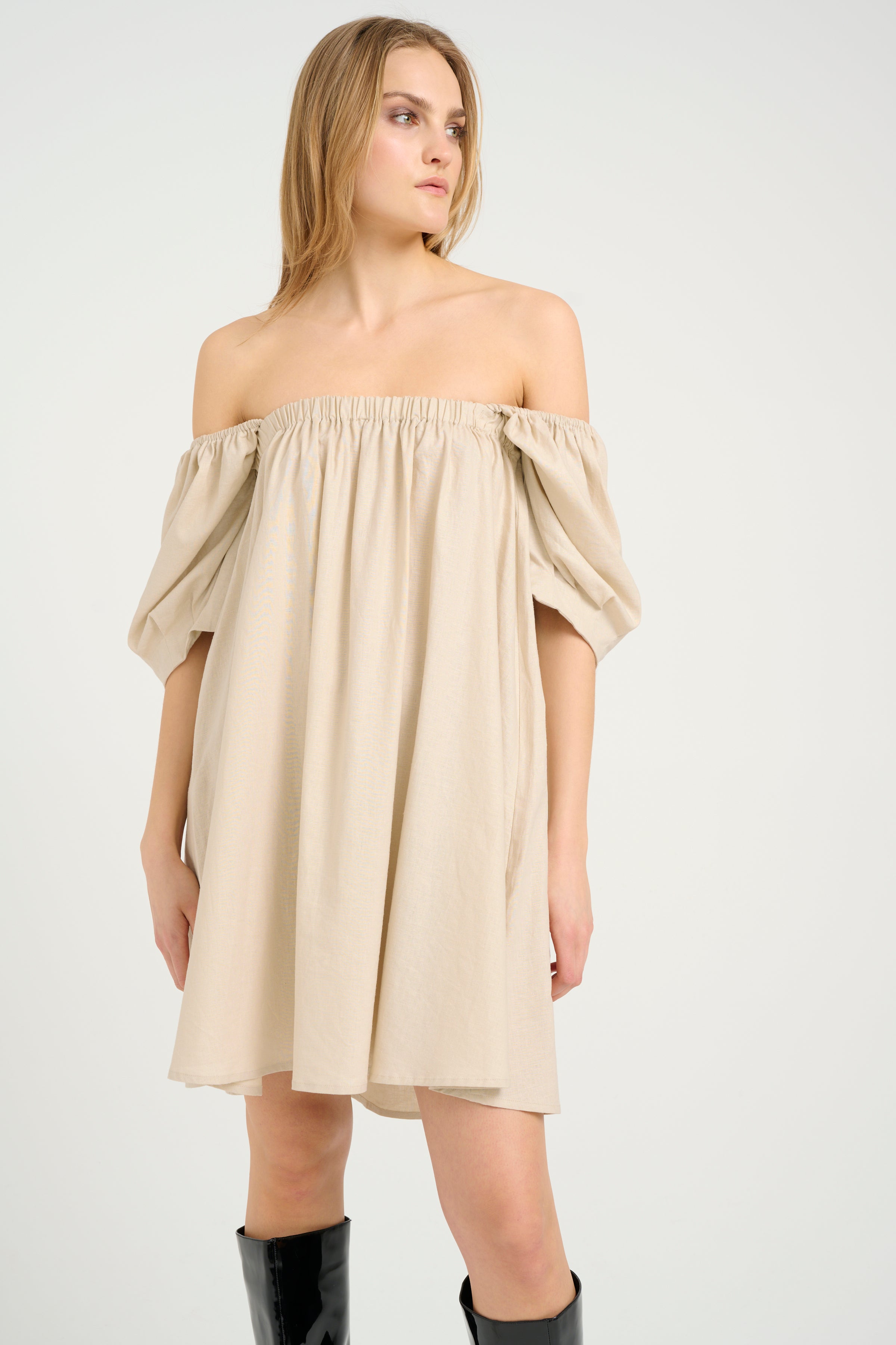 Elarahgz Linen Short Noos Dress