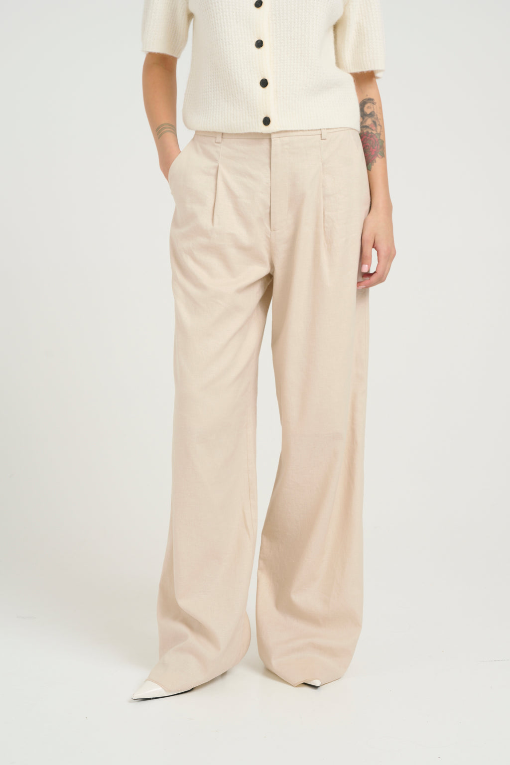 Elarahgz Linen Hw Noos Trousers