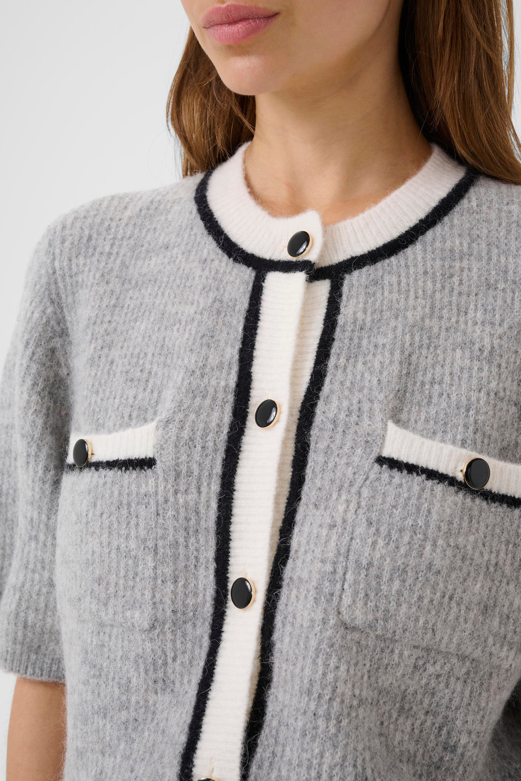 Gzalpha Contrast Cardigan