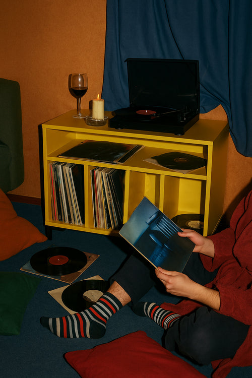 Meuble Vinyle "Bowie" - Jaune