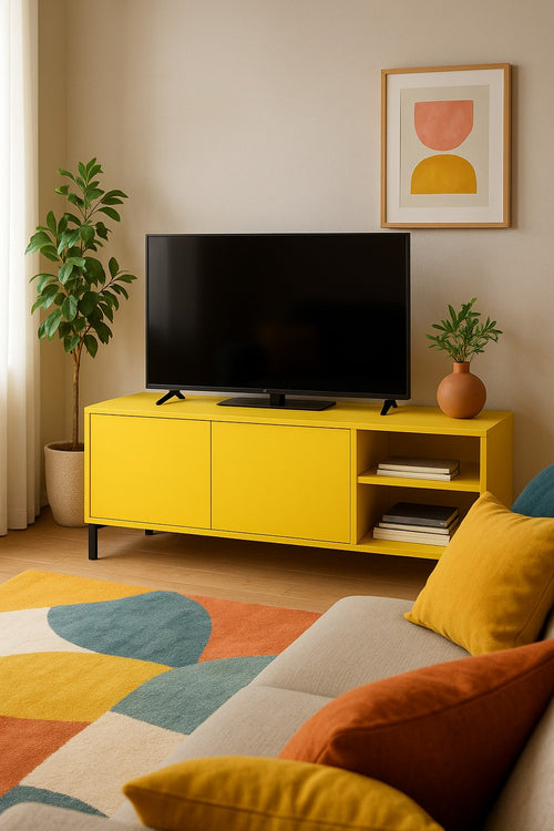 Meuble Tv Mirko 113 Cm - Jaune