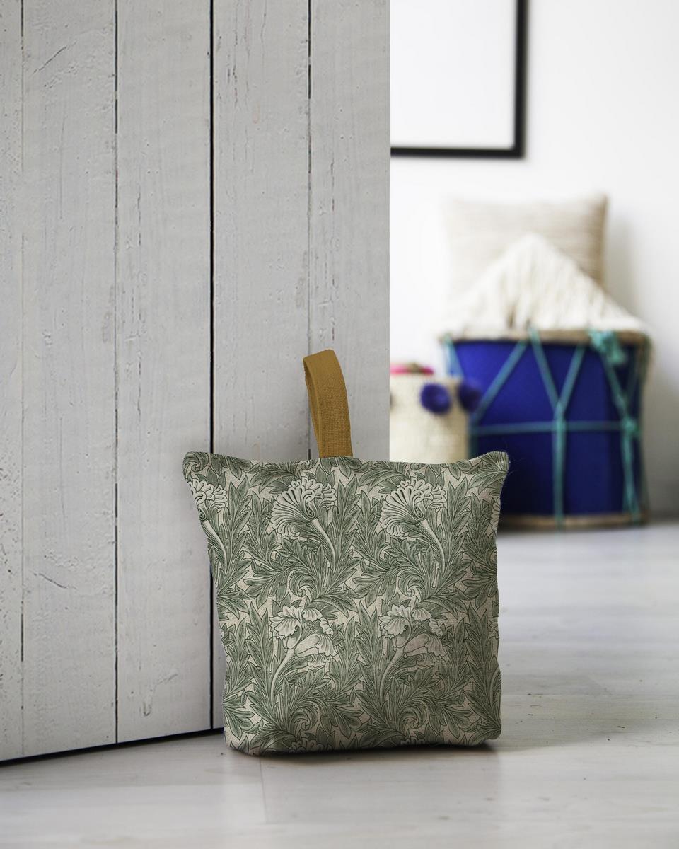 Green Flowers Doorstop - Multicoloured