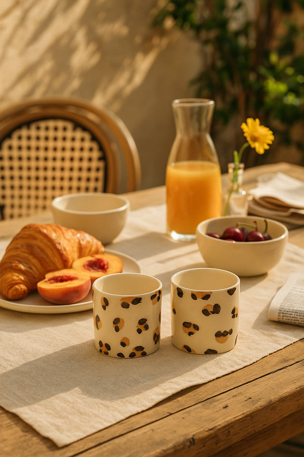 Lot De 2 Tasses En Céramique Cheetah - Multicolore
