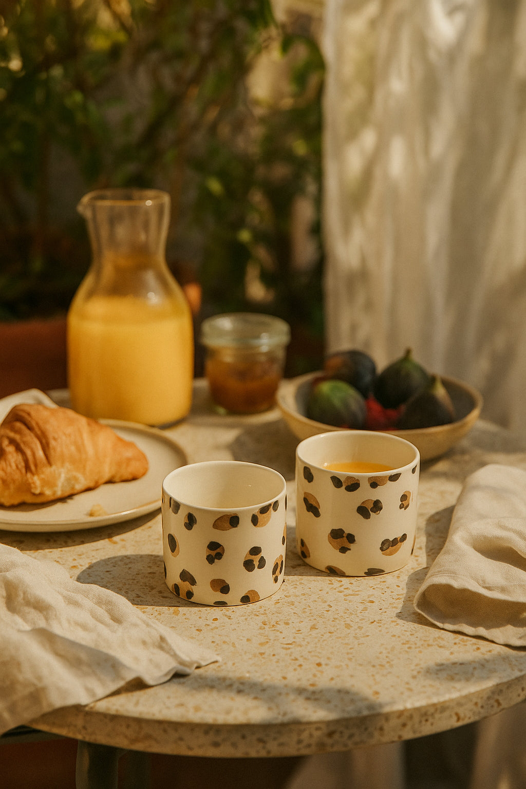 Lot De 2 Tasses En Céramique Cheetah - Multicolore