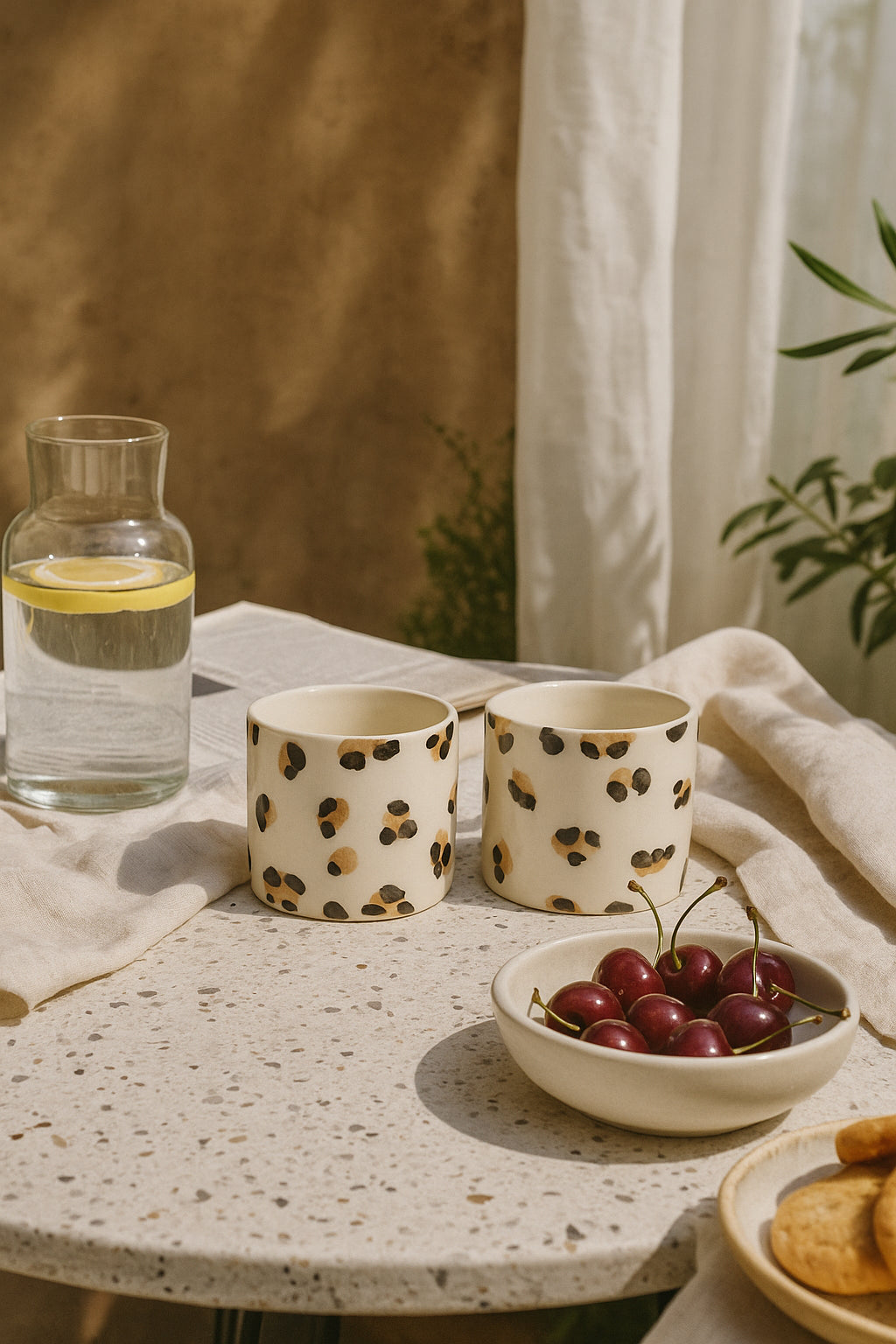 Lot De 2 Tasses En Céramique Cheetah - Multicolore