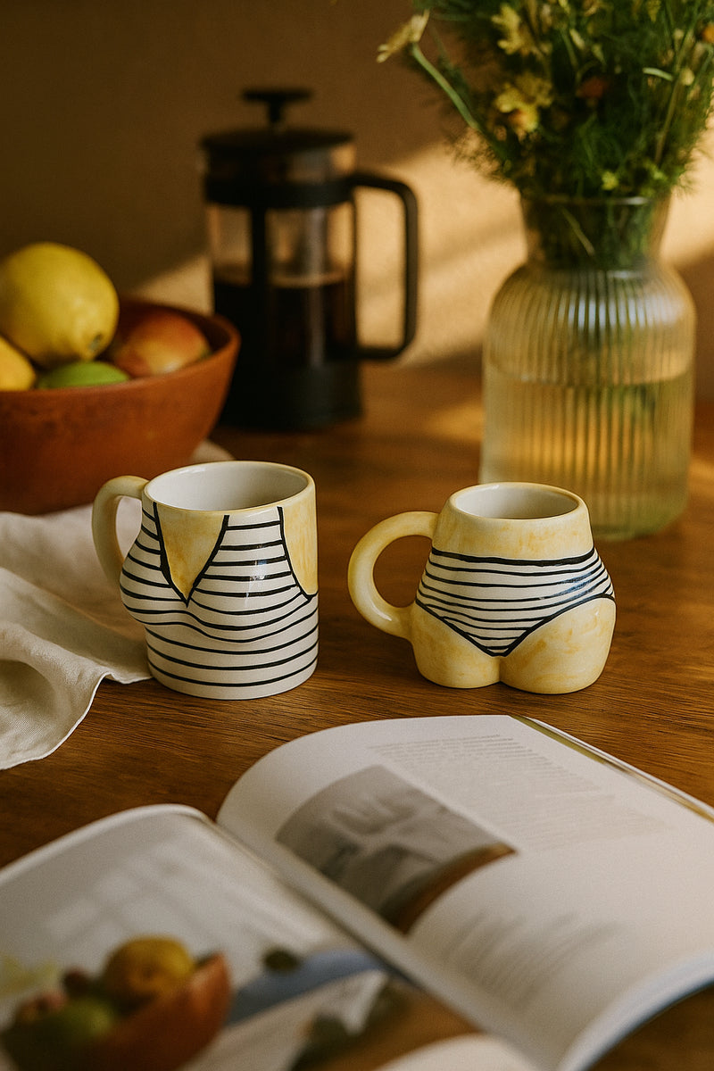 Set Of 2 Bikini Cups - Multicolor