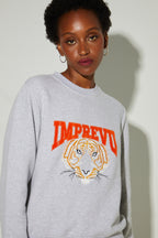 Sweatshirt Eddie Tigre Brodé Fabriqué Au Portugal