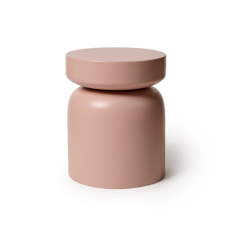 Poppy Bedsite Table And Stool - Pink