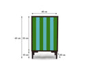 William Side Table - Green And Blue