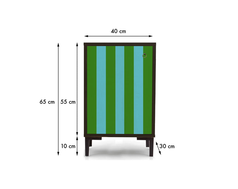 William Side Table - Green And Blue