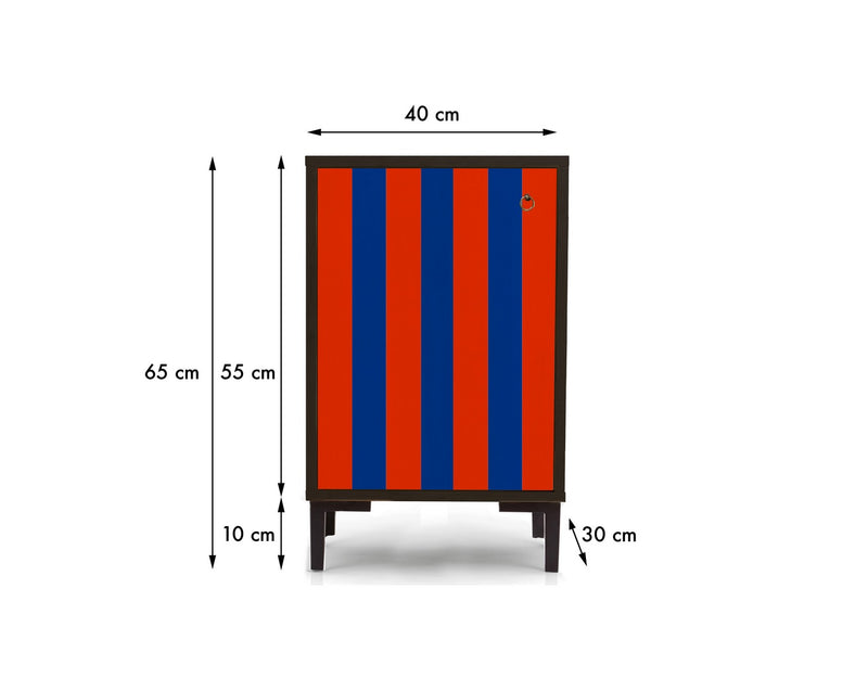 Table D'Appoint William - Rouge Et Bleu