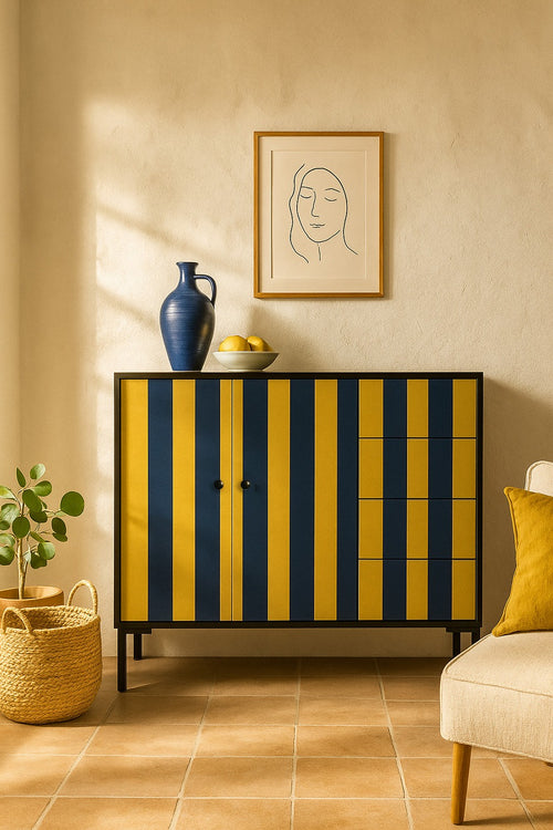 Buffet Wilma - Bleu Et Jaune