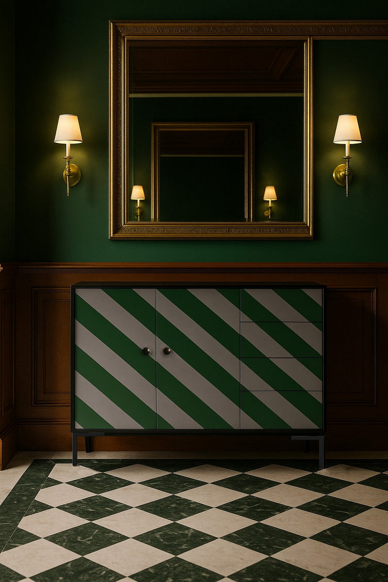 Wilma Buffet - Green Diagonal Ambiance