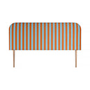 Tête de Lit Eddie Tapissée Velours 180 cm "Stripes Copper Blue"