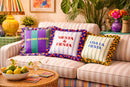 Coussin Velours à Volants "Mucho Gusto"