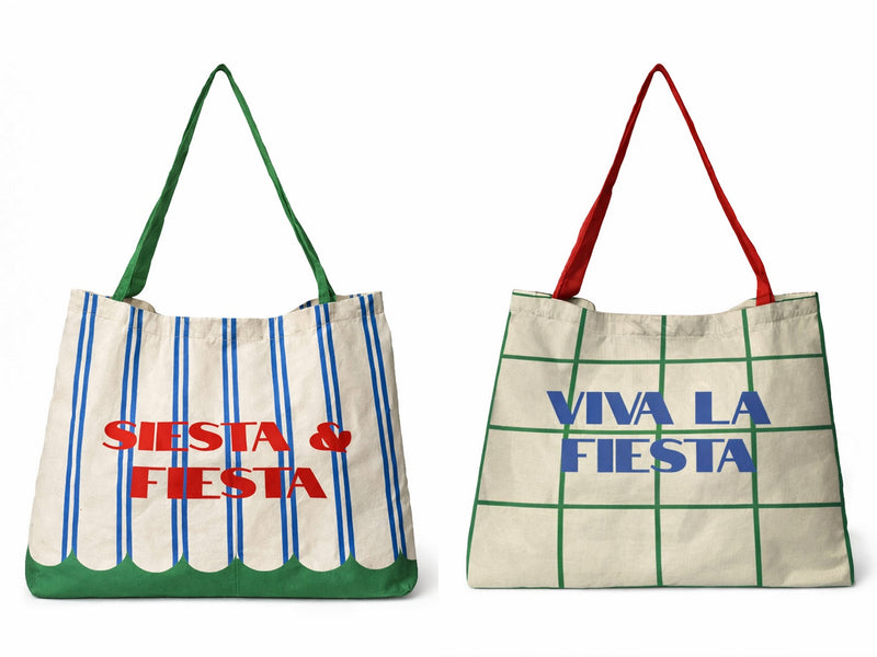 Set Of 2 Shopping Bags - Fiesta