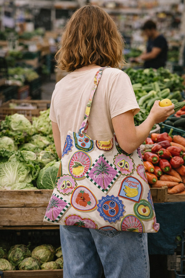 Set De 2 Bolsas De La Compra Vegs "Fruits And Fish Clun"
