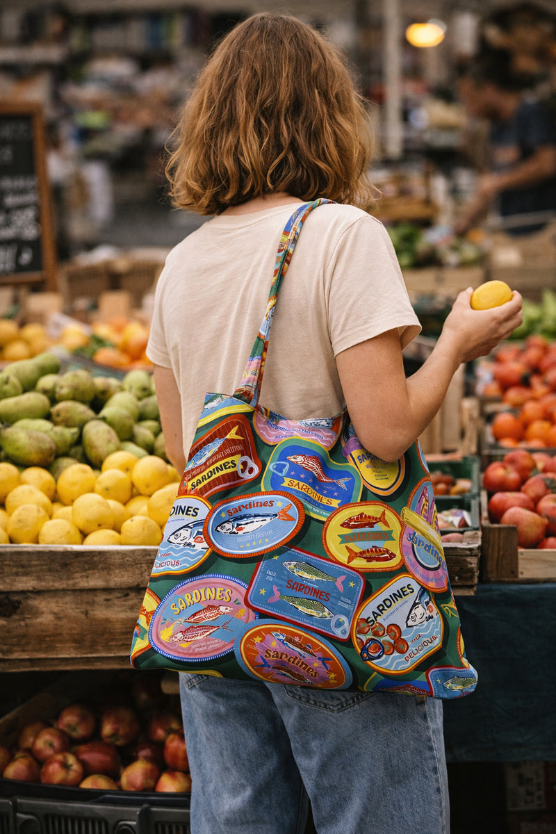 Set 2 Sacs de Courses Vegs "Fruits and Fish Clun"