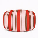 Pouf Rayures "Red & Brown"