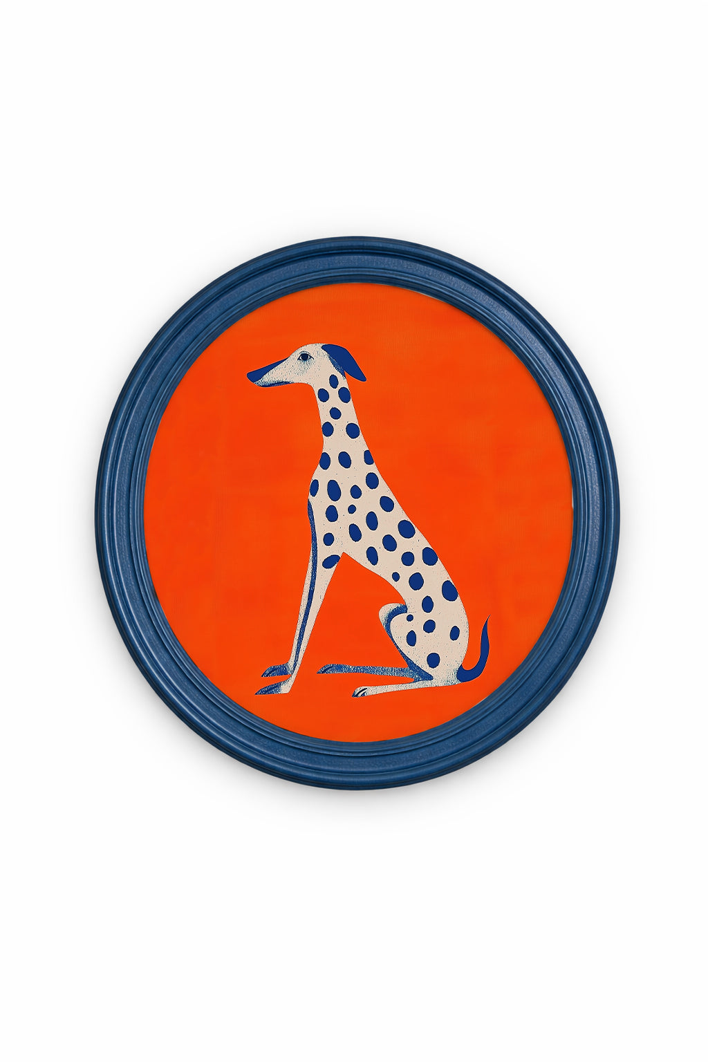 Tableau Mural Rond 40 Cm "Blue Dante"