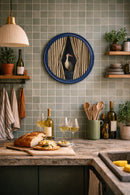 Tableau Mural Rond 40 cm "Blue Teatro"