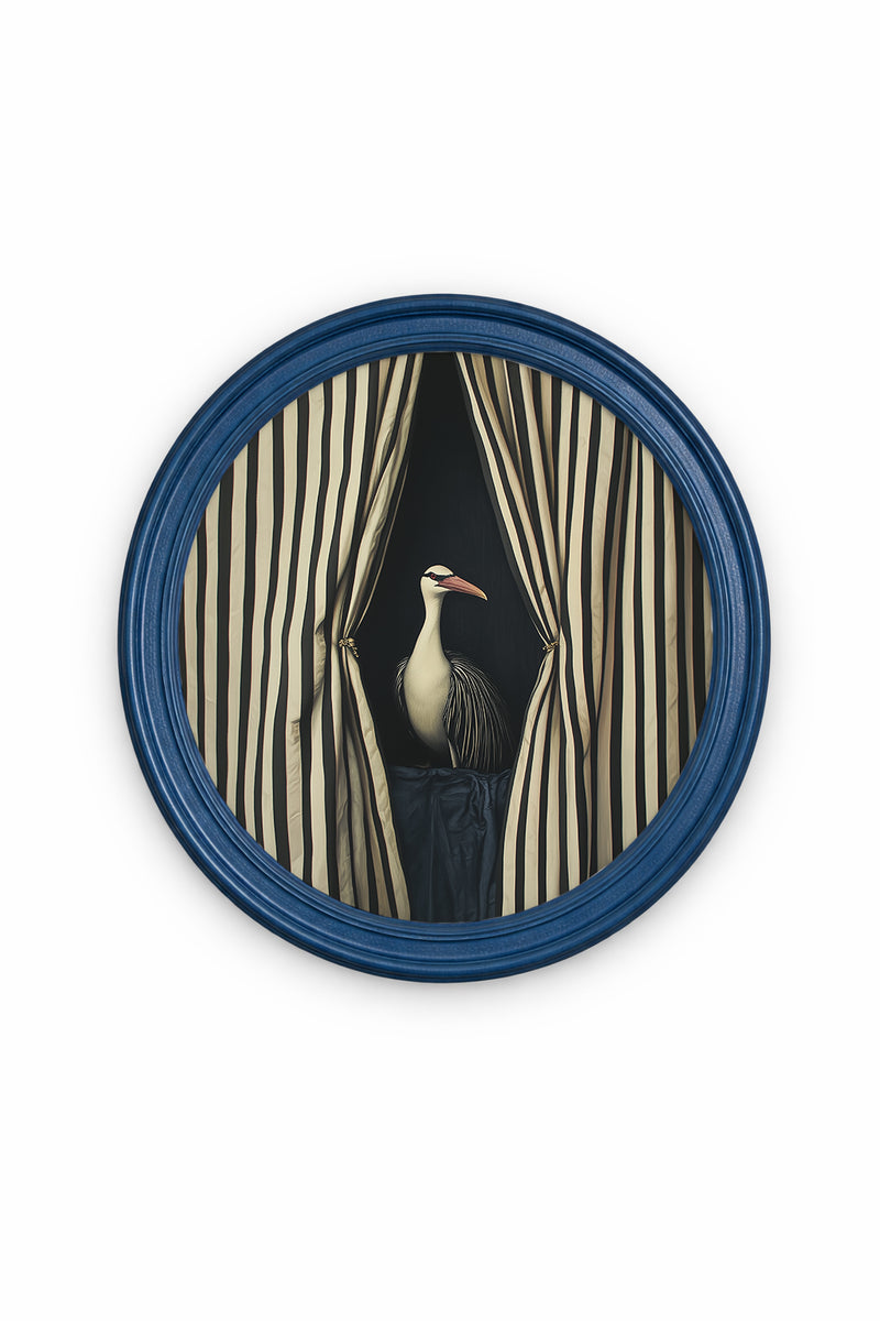 Tableau Mural Rond 40 cm "Blue Teatro"