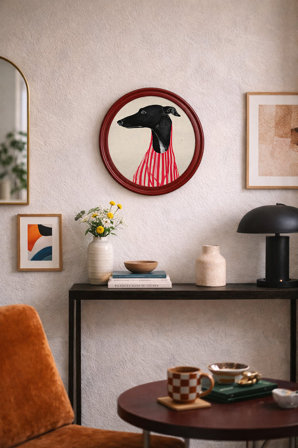 Cuadro de pared redondo 40 cm "Red Raymond"