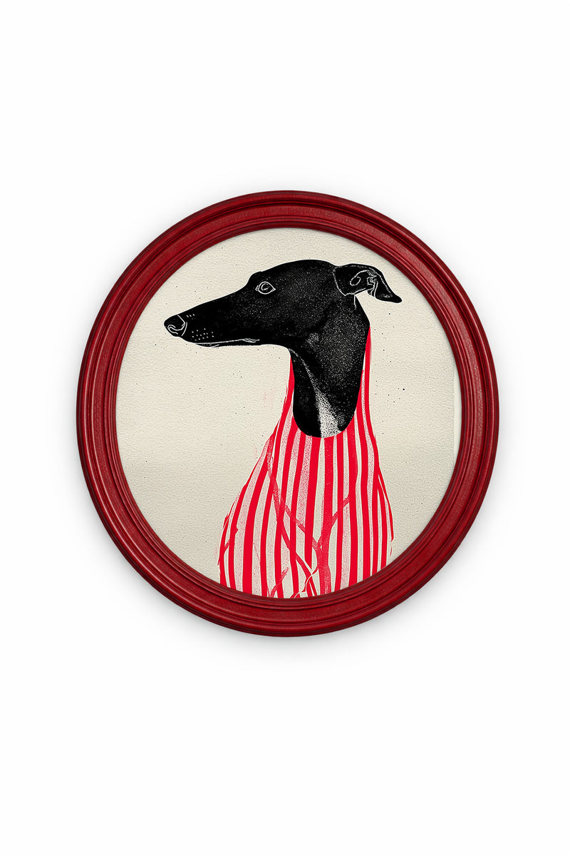 Tableau Mural Rond 40 cm "Red Raymond"