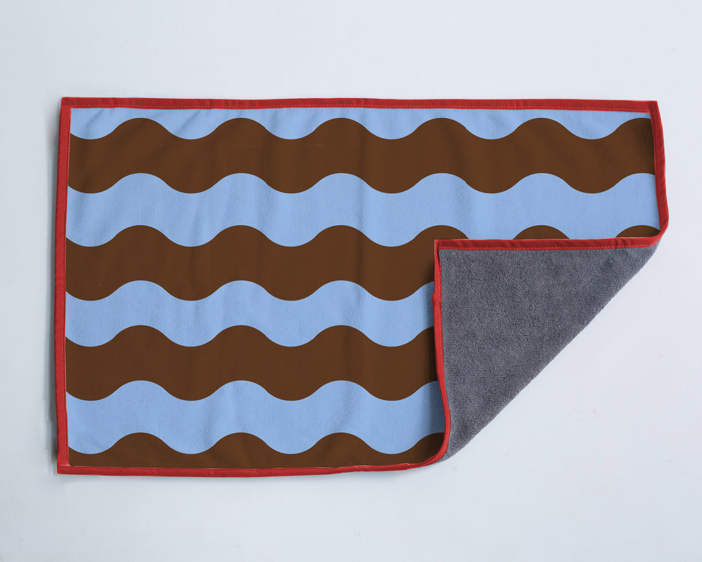 Set 2 Serviettes De Gym "Brown & Blue"