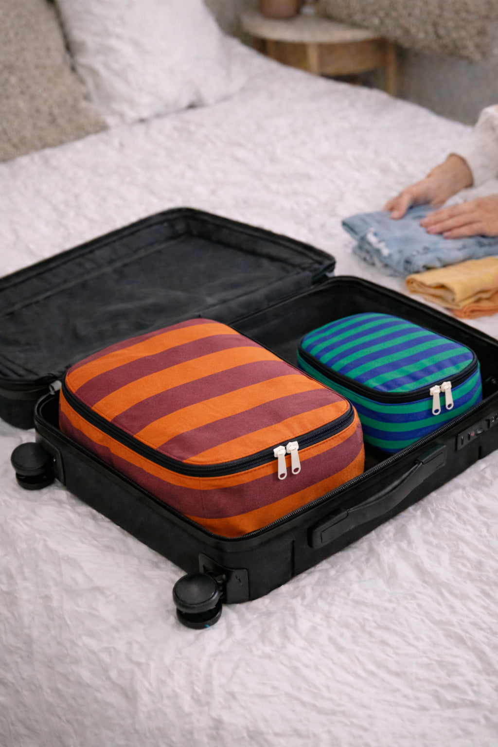 Set Organisateur De Valise Cleo "Multistripes"