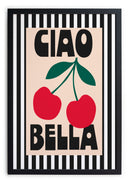 Cadre Moulure Noire 40x30 "Ciao Bella"
