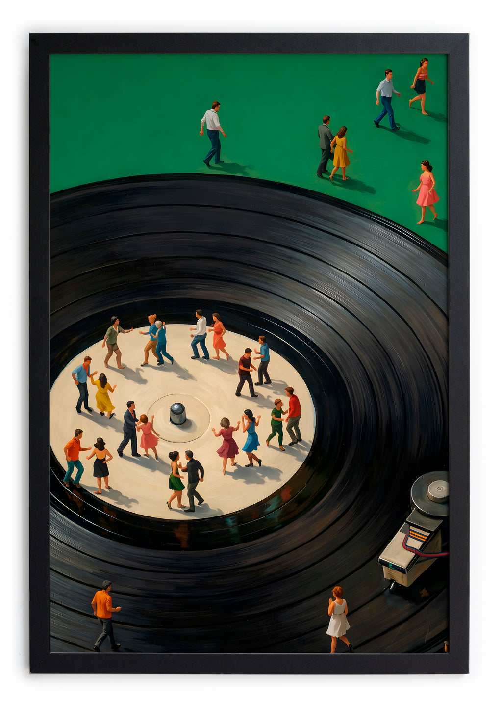 Cadre Moulure Noire 40X30 "Small Party"