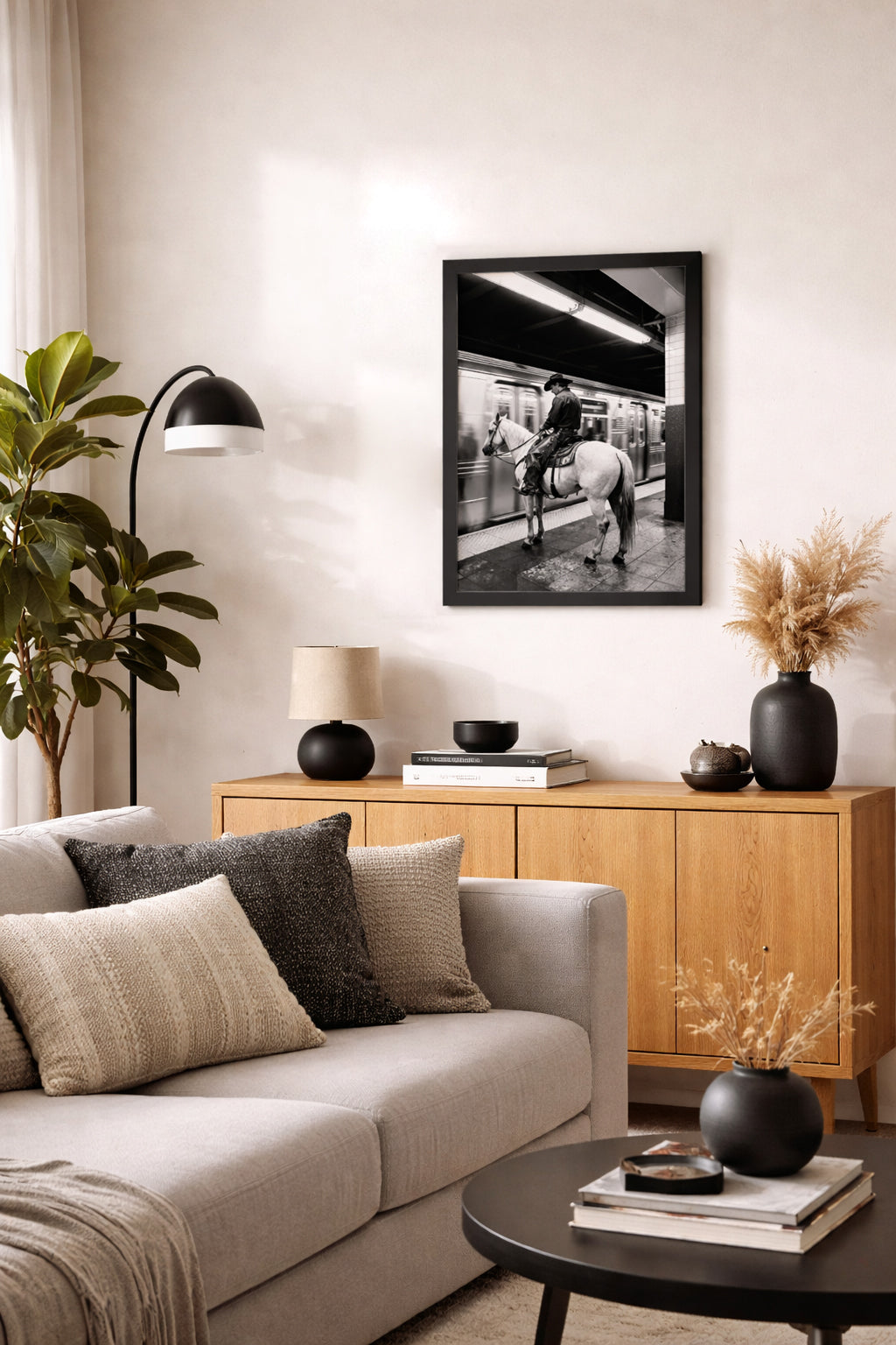 Marco con moldura negra 40 x 30 "Small The Metro Ryder"