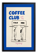 Marco Moldura Negro 40x30 "Coffee Club Blue"