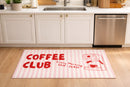 Tapis de Cuisine "Coffee Club Red"