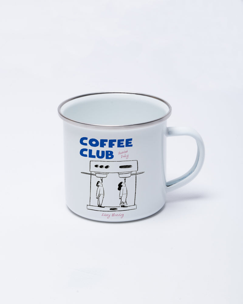 Set 2 Tasses Mug Émaillé "Coffee Club"