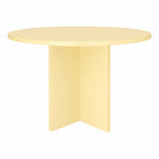 Table À Manger Matilda Ronde 120 Cm Laminé "Butter"