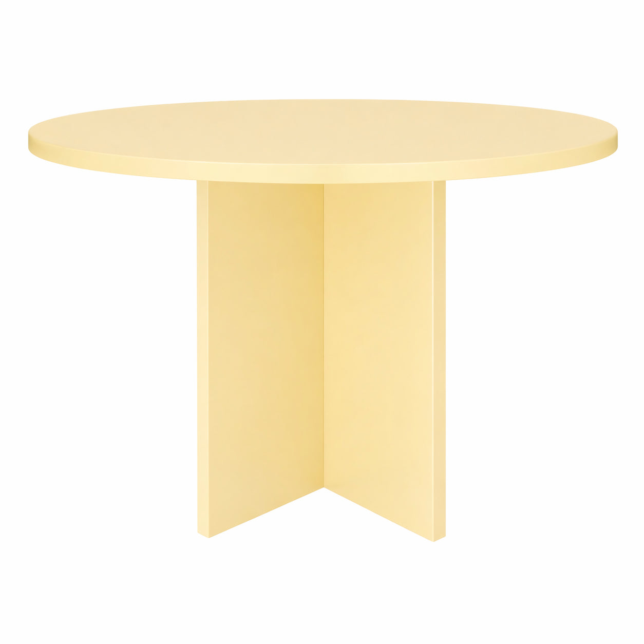 Table À Manger Matilda Ronde 120 Cm Laminé "Butter"