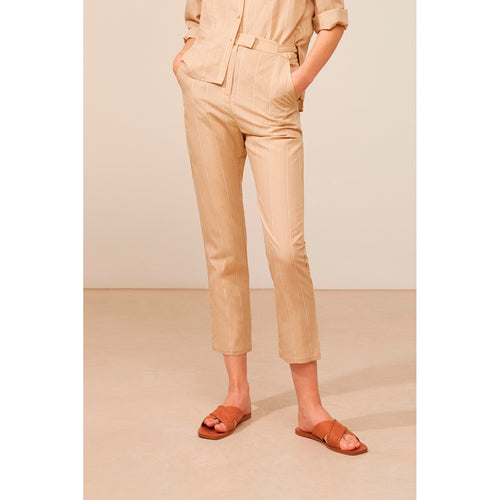 Suncoo - 7/8 High Waist Chino - Beige