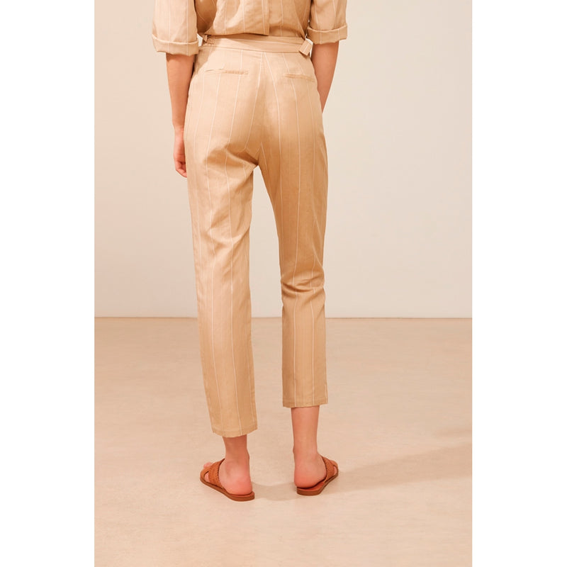 Suncoo - Chino 7/8 Taille Haute - Beige