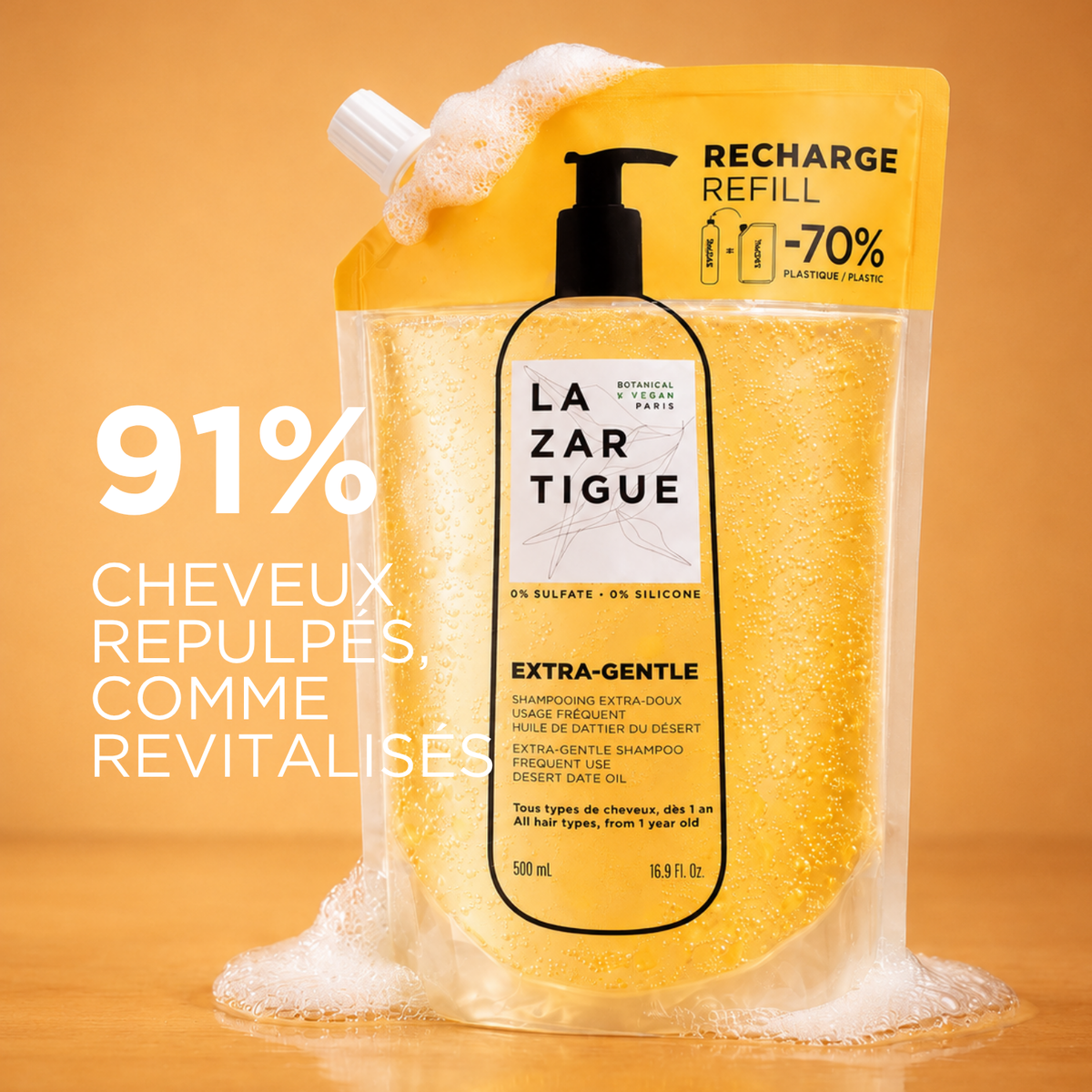 RECHARGE SHAMPOING EXTRA-GENTLE (Shampoing extra-doux usage fréquent)