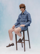 Short AMOUR jacquard denim