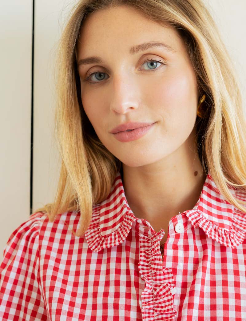 Sana Red Gingham Shirt
