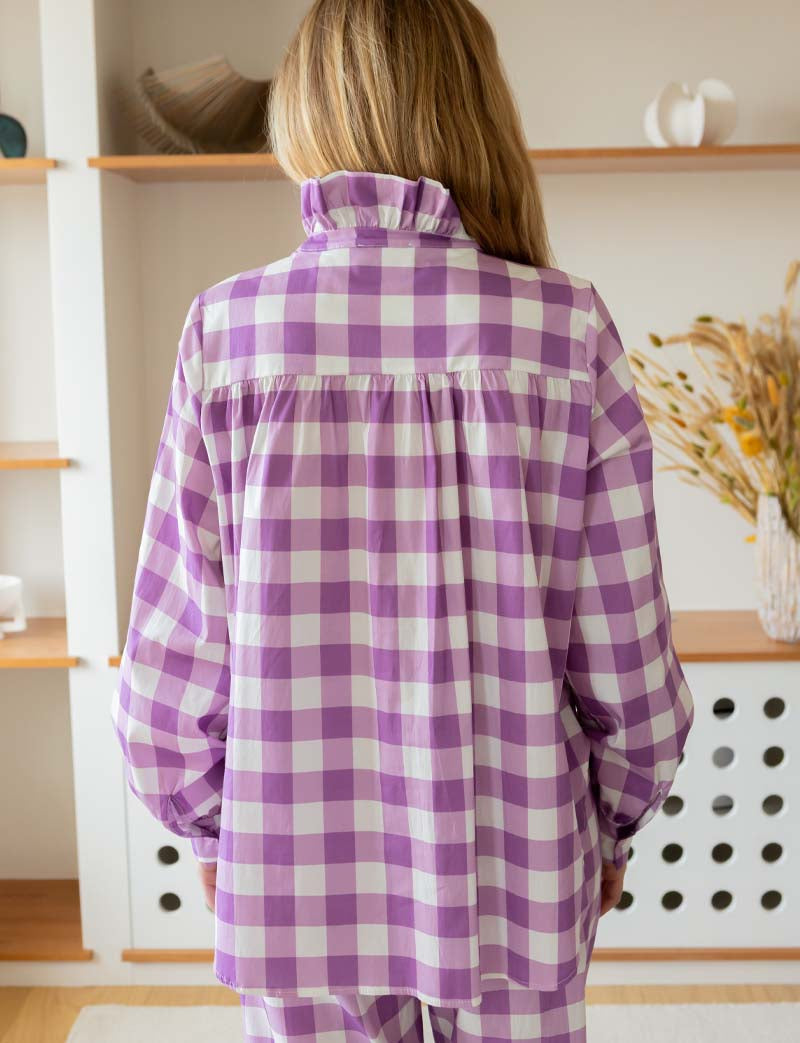 Chemise Vichy Lilas Gustava