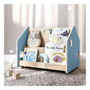 Bibliothèque Enfant Double-Face Sur Roulettes – Bleu Clair